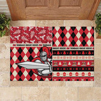 Trinbago Cricket Christmas Rubber Doormat Merry Xmas Knight Riders - Wonder Print Shop