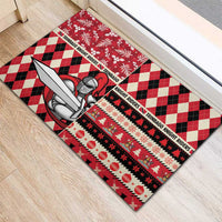 Trinbago Cricket Christmas Rubber Doormat Merry Xmas Knight Riders - Wonder Print Shop