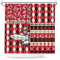 Trinbago Cricket Christmas Shower Curtain Merry Xmas Knight Riders - Wonder Print Shop
