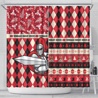 Trinbago Cricket Christmas Shower Curtain Merry Xmas Knight Riders - Wonder Print Shop