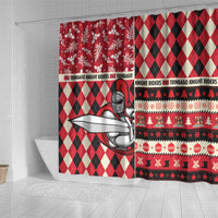 Trinbago Cricket Christmas Shower Curtain Merry Xmas Knight Riders - Wonder Print Shop