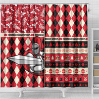 Trinbago Cricket Christmas Shower Curtain Merry Xmas Knight Riders - Wonder Print Shop