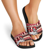 Trinbago Cricket Christmas Slide Sandals Merry Xmas Knight Riders - Wonder Print Shop