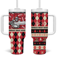 Personalized Trinbago Cricket Christmas Tumbler With Handle Merry Xmas Knight Riders - Wonder Print Shop