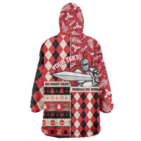 Personalized Trinbago Cricket Christmas Wearable Blanket Hoodie Merry Xmas Knight Riders - Wonder Print Shop