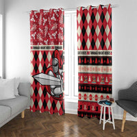 Trinbago Cricket Christmas Window Curtain Merry Xmas Knight Riders - Wonder Print Shop