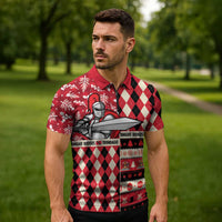 Personalized Trinbago Cricket Christmas Zipper Polo Shirt Merry Xmas Knight Riders - Wonder Print Shop