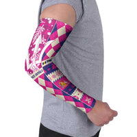 Personalized Barbados Cricket Christmas Arm Sleeves Merry Xmas Royals - Wonder Print Shop