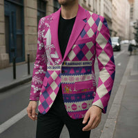 Personalized Barbados Cricket Christmas Blazer Merry Xmas Royals - Wonder Print Shop