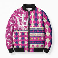 Personalized Barbados Cricket Christmas Bomber Puffer Jacket Merry Xmas Royals - Wonder Print Shop