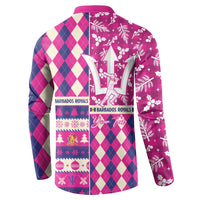 Personalized Barbados Cricket Christmas Button Sweatshirt Merry Xmas Royals - Wonder Print Shop