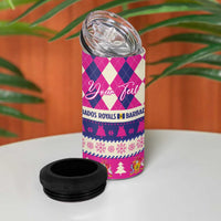Personalized Barbados Cricket Christmas 4 in 1 Can Cooler Tumbler Merry Xmas Royals - Wonder Print Shop