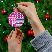 Personalized Barbados Cricket Christmas Ceramic Ornament Merry Xmas Royals - Wonder Print Shop