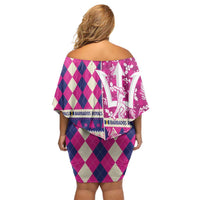 Personalized Barbados Cricket Christmas Family Matching Off Shoulder Short Dress and Hawaiian Shirt Merry Xmas Royals - Wonder Print Shop