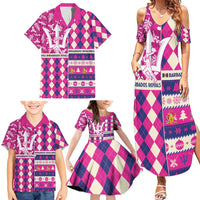 Personalized Barbados Cricket Christmas Family Matching Summer Maxi Dress and Hawaiian Shirt Merry Xmas Royals - Wonder Print Shop