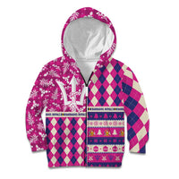 Personalized Barbados Cricket Christmas Kid Hoodie Merry Xmas Royals - Wonder Print Shop