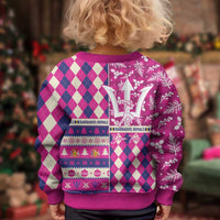 Personalized Barbados Cricket Christmas Kid Ugly Christmas Sweater Merry Xmas Royals - Wonder Print Shop