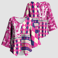 Personalized Barbados Cricket Christmas Kimono Sleeve Blouse Merry Xmas Royals - Wonder Print Shop