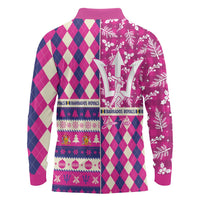 Personalized Barbados Cricket Christmas Long Sleeve Polo Shirt Merry Xmas Royals - Wonder Print Shop