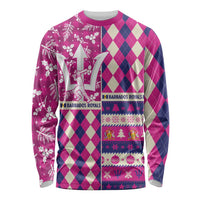 Personalized Barbados Cricket Christmas Long Sleeve Shirt Merry Xmas Royals - Wonder Print Shop