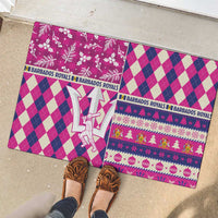 Barbados Cricket Christmas Rubber Doormat Merry Xmas Royals - Wonder Print Shop