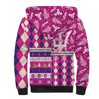 Personalized Barbados Cricket Christmas Sherpa Hoodie Merry Xmas Royals - Wonder Print Shop