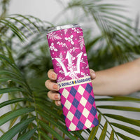 Personalized Barbados Cricket Christmas Skinny Tumbler Merry Xmas Royals - Wonder Print Shop