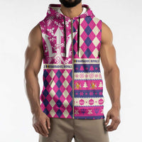Personalized Barbados Cricket Christmas Sleeveless Zip Hoodie Merry Xmas Royals - Wonder Print Shop
