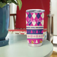 Personalized Barbados Cricket Christmas Tumbler Cup Merry Xmas Royals - Wonder Print Shop