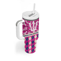 Personalized Barbados Cricket Christmas Tumbler With Handle Merry Xmas Royals - Wonder Print Shop