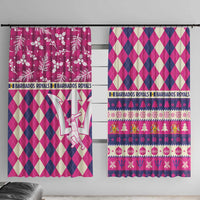 Barbados Cricket Christmas Window Curtain Merry Xmas Royals - Wonder Print Shop
