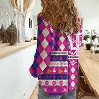 Personalized Barbados Cricket Christmas Women Casual Shirt Merry Xmas Royals - Wonder Print Shop