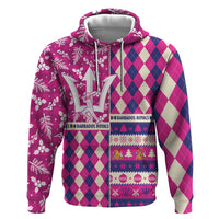 Personalized Barbados Cricket Christmas Zip Hoodie Merry Xmas Royals - Wonder Print Shop