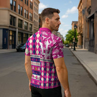 Personalized Barbados Cricket Christmas Zipper Polo Shirt Merry Xmas Royals - Wonder Print Shop