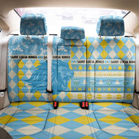 St Lucia Cricket Christmas Back Car Seat Cover Merry Xmas Kings - Wonder Print Shop