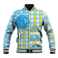Personalized St Lucia Cricket Christmas Baseball Jacket Merry Xmas Kings - Wonder Print Shop