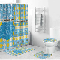 St Lucia Cricket Christmas Bathroom Set Merry Xmas Kings - Wonder Print Shop