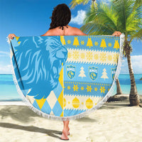 St Lucia Cricket Christmas Beach Blanket Merry Xmas Kings - Wonder Print Shop
