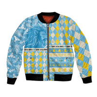 Personalized St Lucia Cricket Christmas Bomber Jacket Merry Xmas Kings - Wonder Print Shop