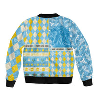 Personalized St Lucia Cricket Christmas Bomber Jacket Merry Xmas Kings - Wonder Print Shop