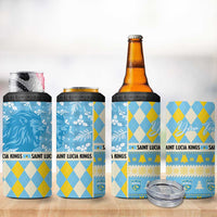 Personalized St Lucia Cricket Christmas 4 in 1 Can Cooler Tumbler Merry Xmas Kings - Wonder Print Shop