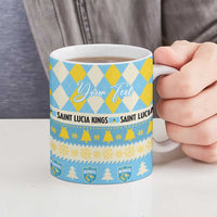 Personalized St Lucia Cricket Christmas Ceramic Mug Merry Xmas Kings - Wonder Print Shop