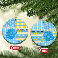 Personalized St Lucia Cricket Christmas Ceramic Ornament Merry Xmas Kings - Wonder Print Shop