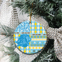 Personalized St Lucia Cricket Christmas Ceramic Ornament Merry Xmas Kings - Wonder Print Shop
