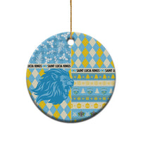 Personalized St Lucia Cricket Christmas Ceramic Ornament Merry Xmas Kings - Wonder Print Shop