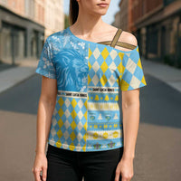 Personalized St Lucia Cricket Christmas Cross Shoulder Shirt Merry Xmas Kings - Wonder Print Shop