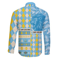 Personalized St Lucia Cricket Christmas Family Matching Long Sleeve Bodycon Dress and Hawaiian Shirt Merry Xmas Kings - Wonder Print Shop