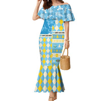 Personalized St Lucia Cricket Christmas Family Matching Mermaid Dress and Hawaiian Shirt Merry Xmas Kings - Wonder Print Shop