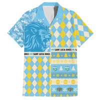 Personalized St Lucia Cricket Christmas Family Matching Short Sleeve Bodycon Dress and Hawaiian Shirt Merry Xmas Kings - Wonder Print Shop