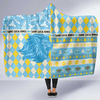 St Lucia Cricket Christmas Hooded Blanket Merry Xmas Kings - Wonder Print Shop